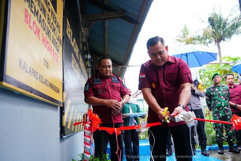 Kakanwil Kemenkumham Sulsel Launching Blok Khusus WBP High Risk Lapas Makassar4