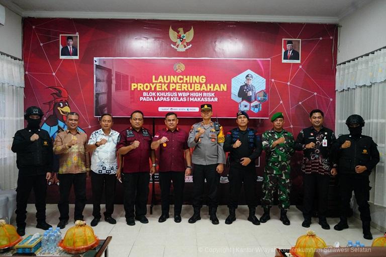 Kakanwil Kemenkumham Sulsel Launching Blok Khusus WBP High Risk Lapas Makassar5