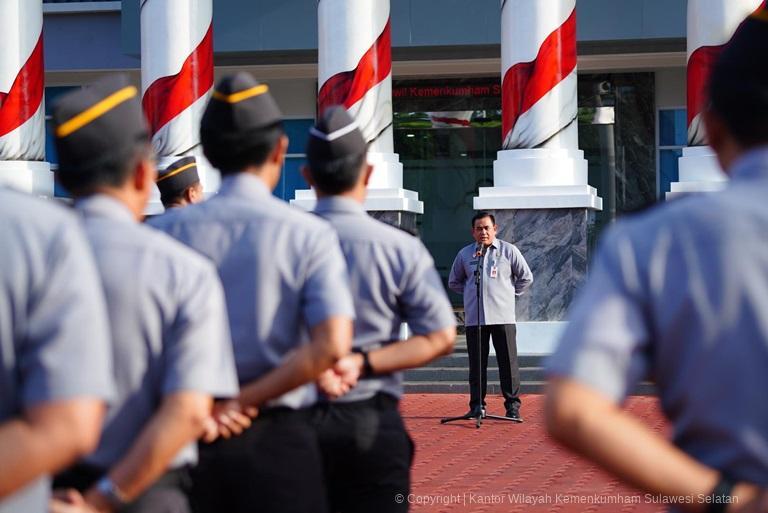 Kakanwil Pimpin Apel Pagi di Akhir Jabatannya Ini Pesan Taufiqurrakhman