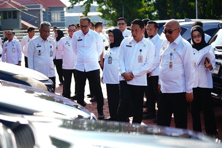 Kanwil Kemenkum Sulsel Gelar Apel Kendaraan Dinas1