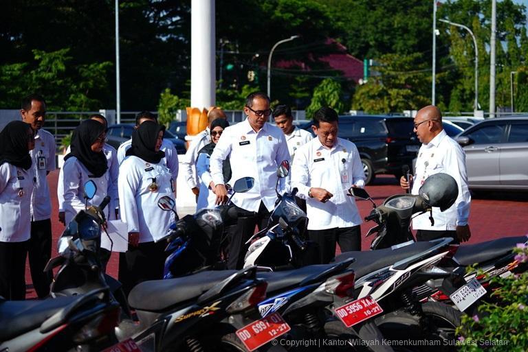 Kanwil Kemenkum Sulsel Gelar Apel Kendaraan Dinas2