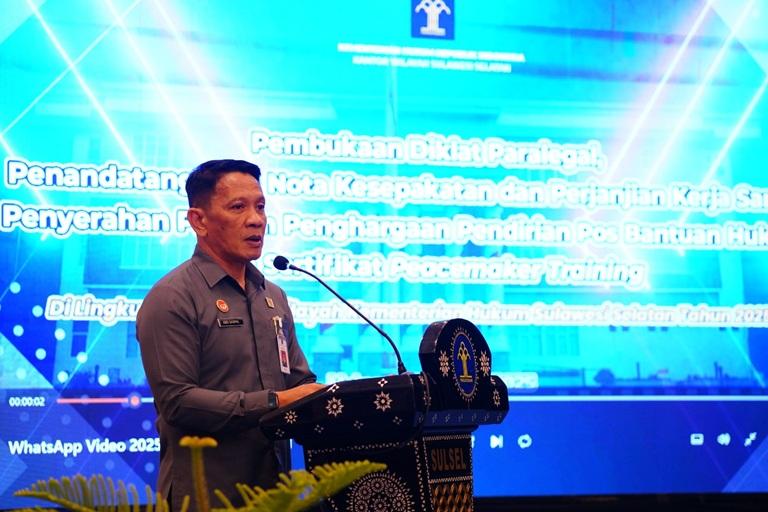 Kanwil Kemenkum Sulsel Gelar Pelatihan Paralegal Serentak Dorong Optimalisasi Posbakum di Daerah