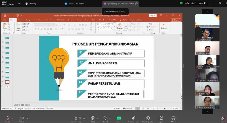 Kanwil Kemenkum Sulsel Gelar Sharing Knowledge Bahas Peran Strategis dalam Pembentukan Produk Hukum Daerah