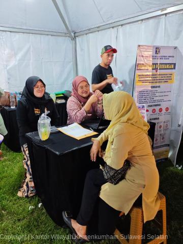 Kanwil Kemenkum Sulsel Hadirkan Layanan Hukum di Acara Cama Cama 20252