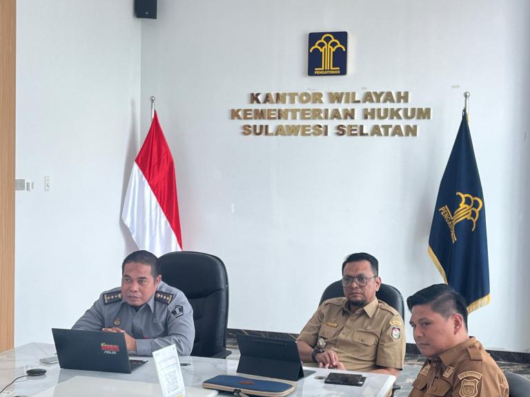 Kanwil Kemenkum Sulsel Harmonisasi Ranperkada Penyelenggaraan Koperasi Merah Putih