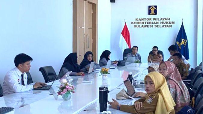 Kanwil Kemenkum Sulsel Harmonisasi Ranperwali Kota Makassar Dua Diantaranya Dikembalikan