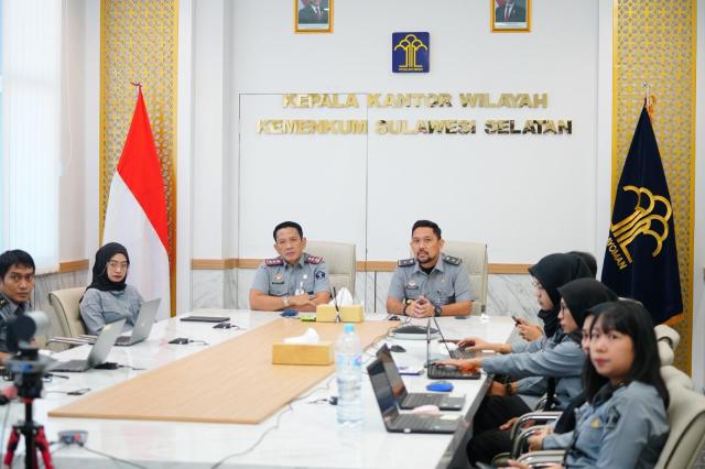 Kanwil Kemenkum Sulsel Ikuti Kegiatan Rekonsiliasi Laporan Keuangan Semester I 20251