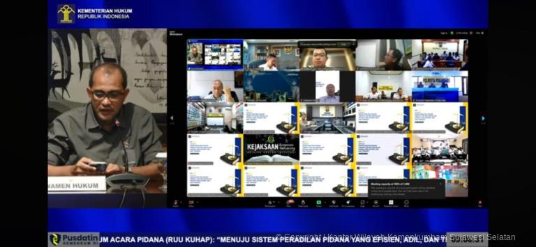 Kanwil Kemenkum Sulsel Ikuti Sosialisasi RUU KUHAP
