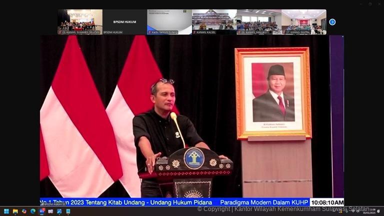 Kanwil Kemenkum Sulsel Ikuti Sosialisasi UU No 12023
