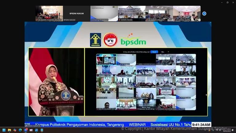 Kanwil Kemenkum Sulsel Ikuti Sosialisasi UU No 120231