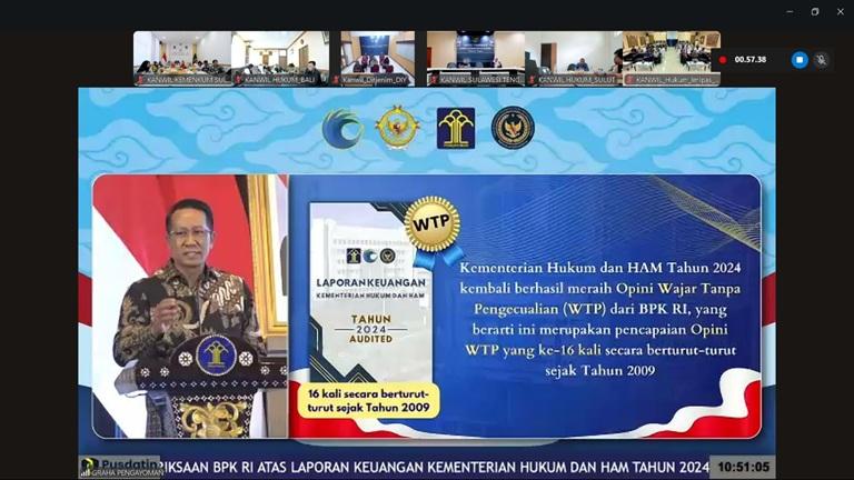 Kanwil Kemenkum Sulsel Komitmen Jaga Akuntabilitas Pasca Capaian WTP ke 161