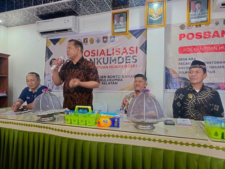 Kanwil Kemenkum Sulsel Perkuat Peran Kelompok Kadarkum di Desa Ara
