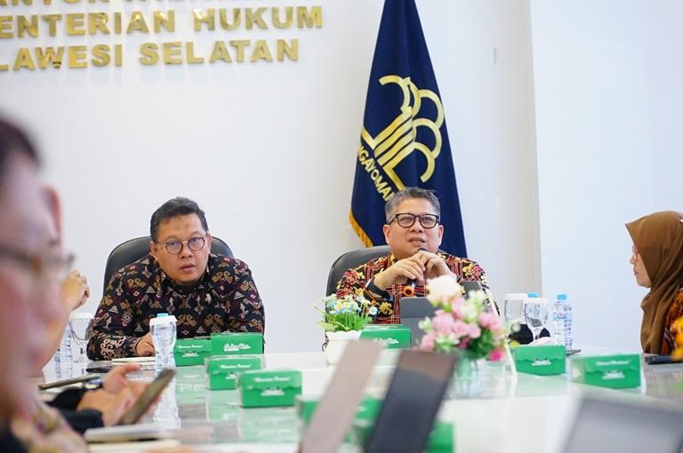 Kanwil Kemenkum Sulsel Terima Kunjungan Deputi Hukum Kemenko Kumham Imipas Bahas Sinkronisasi Tugas dan Fungsi