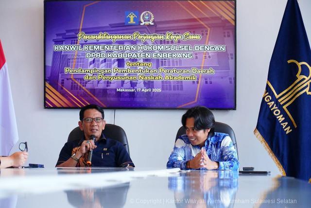 Kanwil Kemenkum Sulsel dan DPRD Enrekang Jalin Kerjasama Wujudkan Peraturan Daerah Berkualitas2