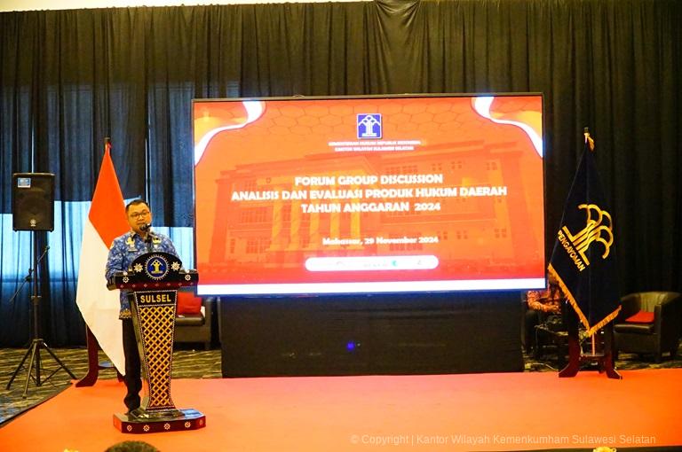Kanwil Kemenkumham Sulsel Analisis dan Evaluasi Produk Hukum Daerah Kota Palopo Tentang Penanaman Modal