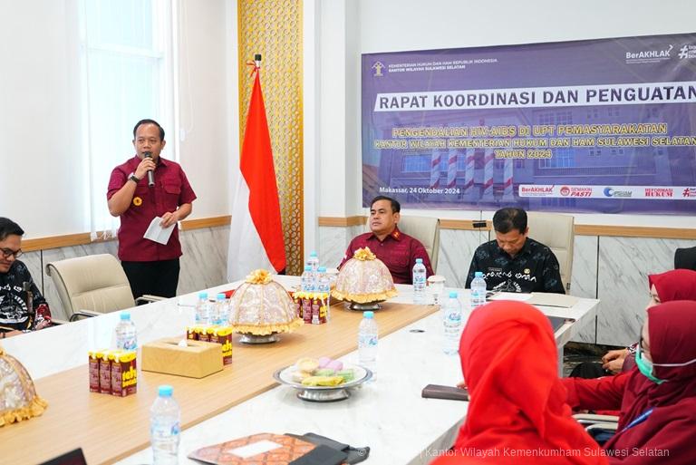 Kanwil Kemenkumham Sulsel Gandeng Dinas Kesehatan Provinsi Sulawesi Selatan Perkuat Pengendalian TBC HIVAIDS di UPT1