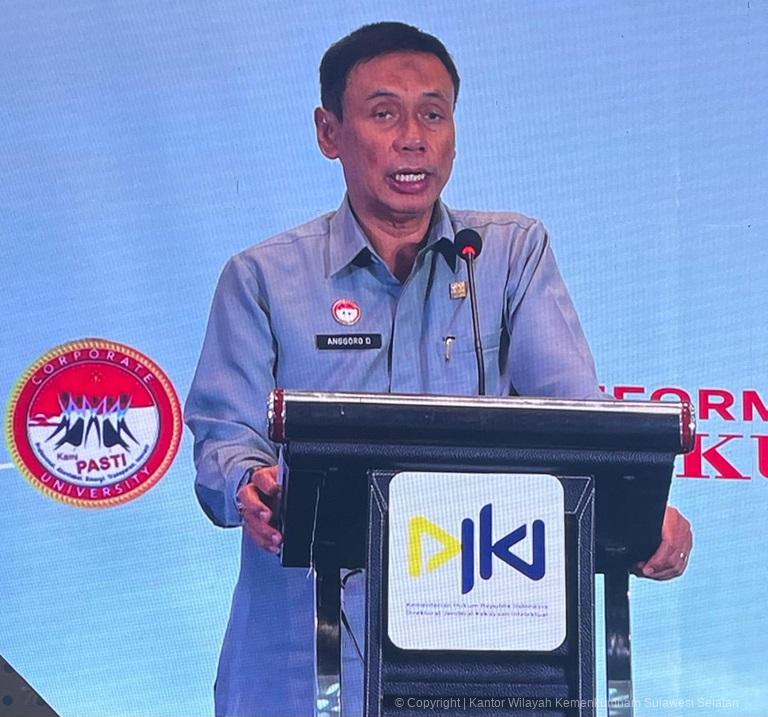 Kanwil Kemenkumham Sulsel Ikuti Kegiatan Pembentukan Pembentukan Organisasi Profesi Jabatan Fungsional Di Bidang Kekayaan Intelektual