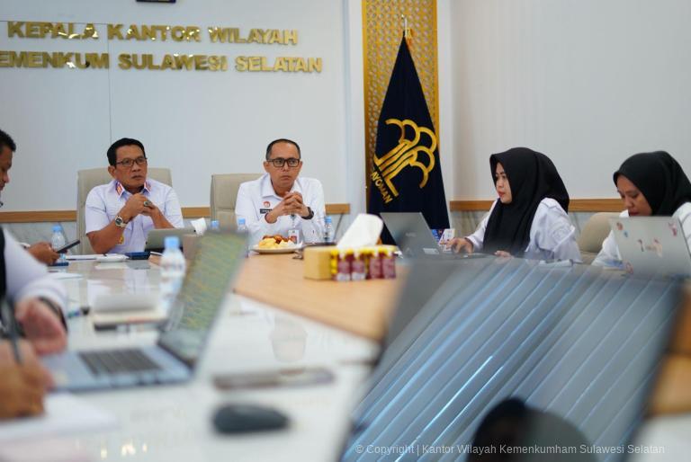 Kemenkum Sulsel Akselerasi Pembentukan Koperasi Merah Putih Bersama Kadis Koperasi Se Sulsel