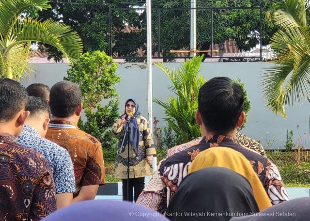 Kepala Bidang HAM Kanwil Kemenkumham Sulsel Ajak Pegawai Konsisten Mengisi Survei Integritas Organisasi