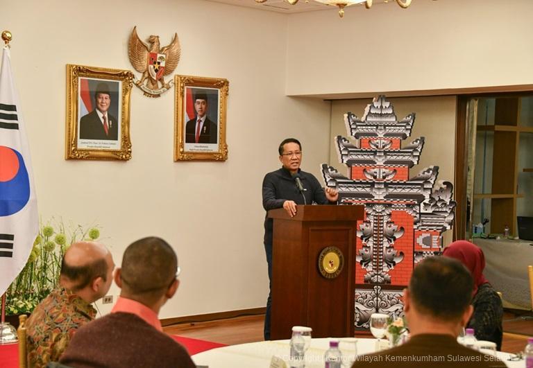 Kunjungan Kerja ke Korea Selatan Menteri Hukum Sambangi KBRI Seoul2