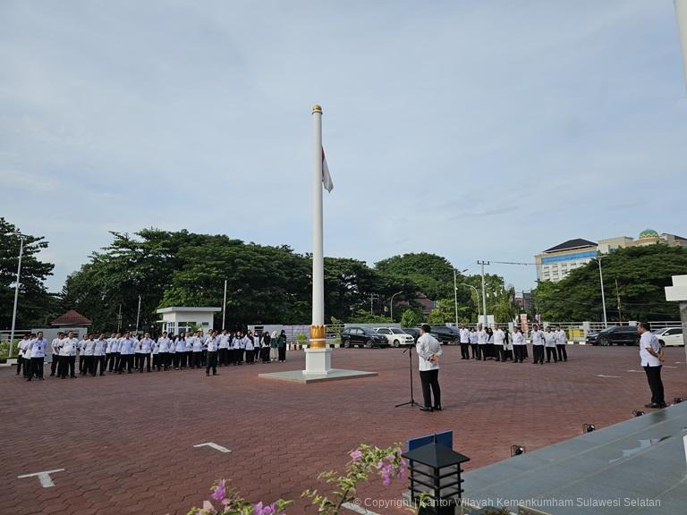 Masa Transisi Kemenkumham RI Kakanwil Kemenkumham Sulsel Minta Seluruh Tetap Fokus Dan Disiplin Laksanakan Tugas1