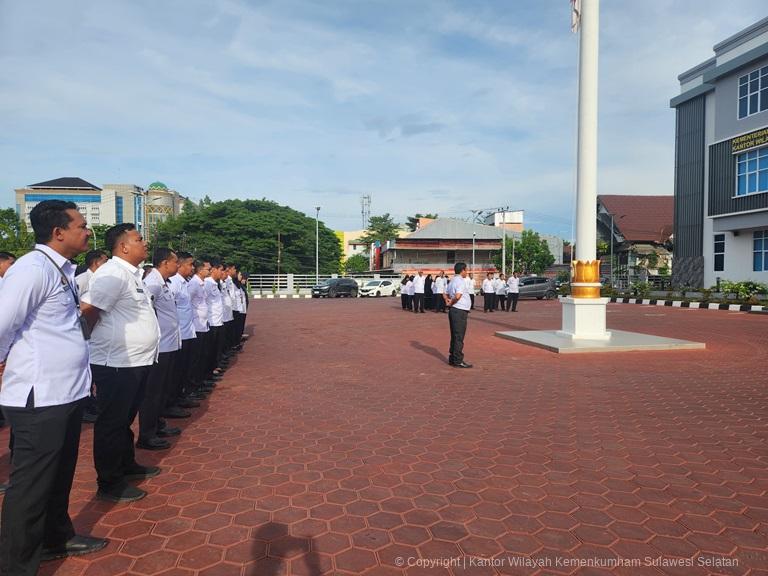 Masa Transisi Kemenkumham RI Kakanwil Kemenkumham Sulsel Minta Seluruh Tetap Fokus Dan Disiplin Laksanakan Tugas4