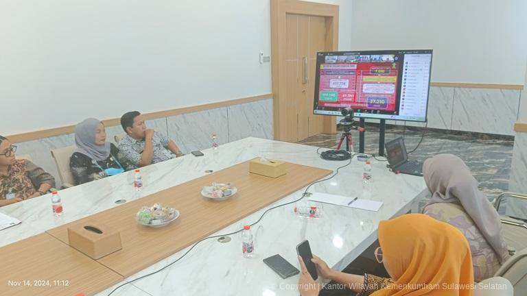 Matangkan Persiapan Pelaksanaan SKB CPNS Kemenkumham RI Tahun 2024 Kanwil Kemenkumham Sulsel Ikuti Rapat Pengarahan Biro SDM1