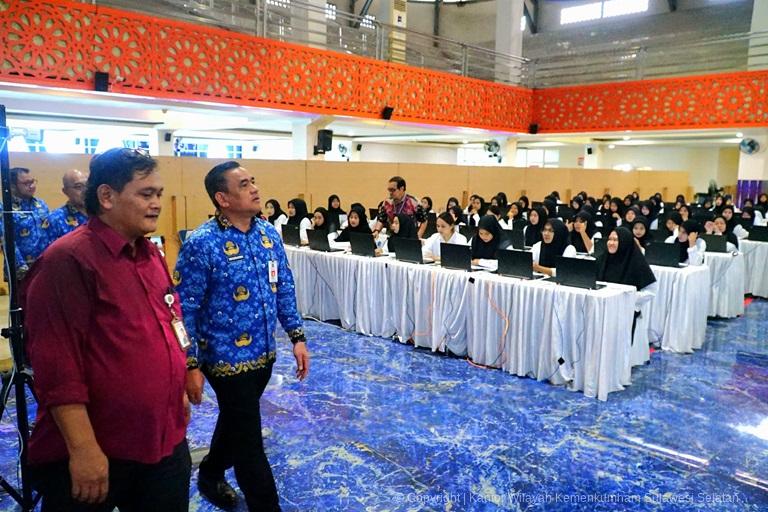 Pantau Pelaksanaan SKB CAT CPNS Kakanwil Kemenkumham Sulsel Semangati Para Peserta5