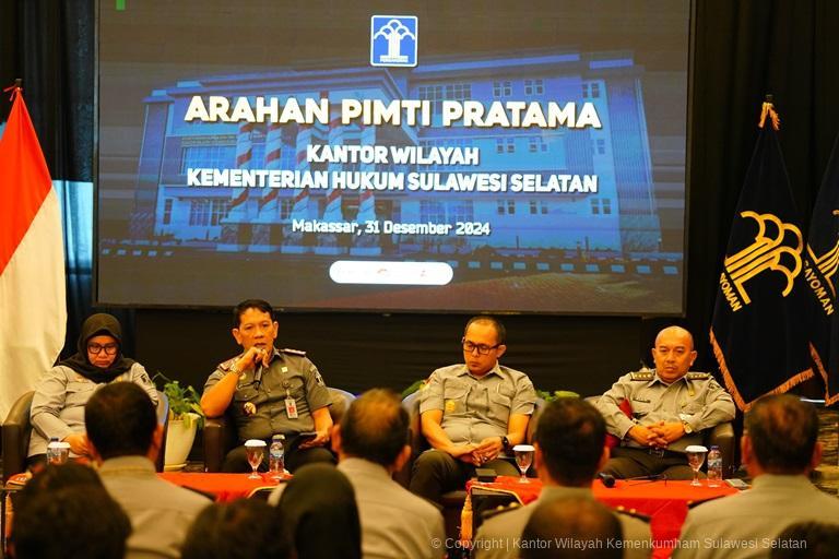 Penguatan perdana Pimti Tekankan Kinerja Kanwil Kemenkum Sulsel