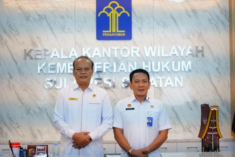 Perkuat Sinergi Kakanwil Kemenkum Sulsel Terima Kunjungan Sekretaris Itjen KemenHAM