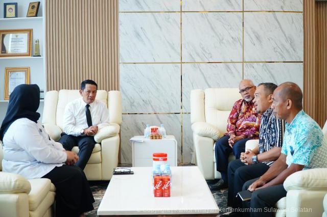 Perkuat Sinergi Wakil Bupati Bantaeng Berjumpa Kakanwil Kemenkum Sulsel