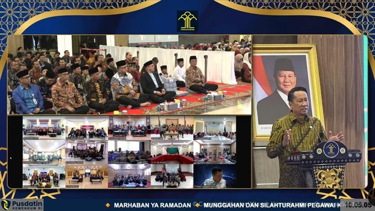 Sambut Ramadan 1446 H Kanwil Kemenkum Sulsel Ikuti Munggahan Kementerian Hukum