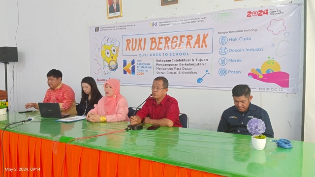 Semarak Hari Kekayaan Intelektual Sedunia ke 24 Kanwil Kemenkumham Sulsel Sosialisasikan KI kepada Pelajar1