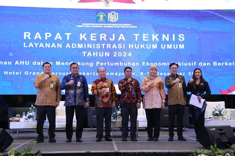 Tingkatkan Kualitas Layanan AHU di Wilayah Kanwil Kemenkumham Sulsel Hadiri Rapat Kerja Teknis Layanan AHU1