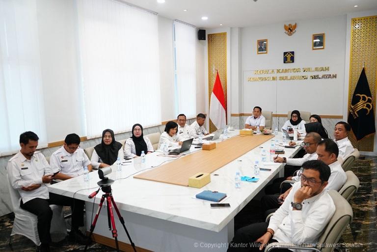 Tingkatkan Pembinaan Hukum Kanwil Kemenkum Sulsel Ikuti Rakernis Program BPHN2