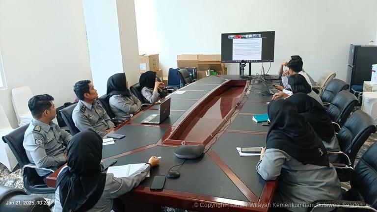 Tingkatkan Tata Kelola BMN Di Masa Transisi Kanwil Kemenkum Sulsel Ikuti Rapat Bersama Biro BMN Setjen1