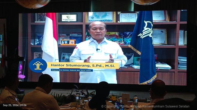 Wujudkan Sinergi Kemenkumham yang Berdampak Kanwil Kemenkumham Sulsel Ikuti Kegiatan Implementasi dan Dampak Kerja Sama Dalam Negeri